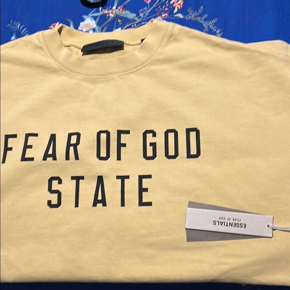 Fear of God Yellow Short Sleeve Tee